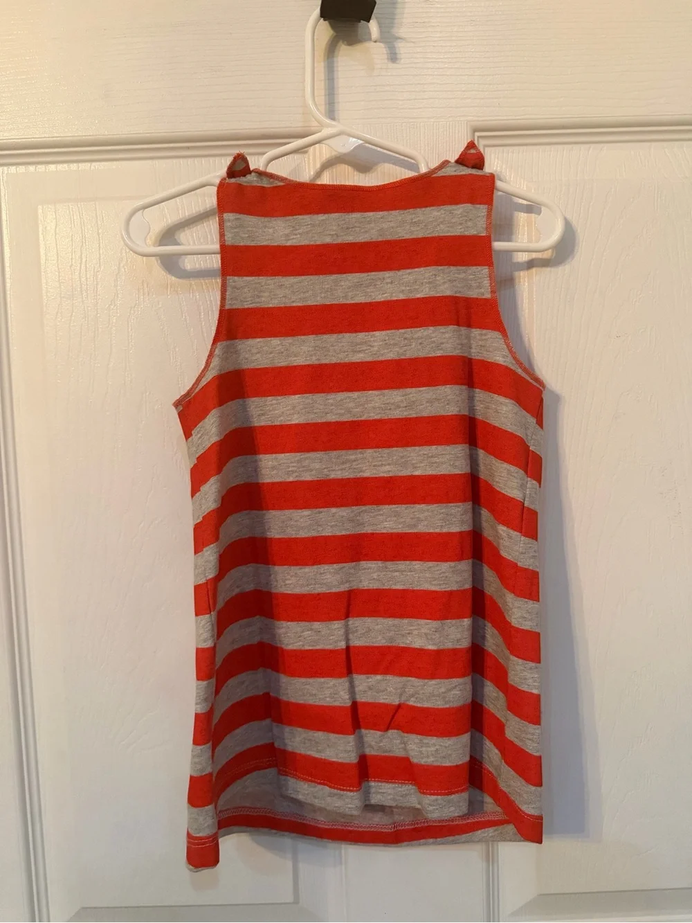 Carter's Red and Gray Striped Tank with Heart Accent